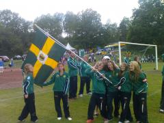 Humöret är det inget fel på