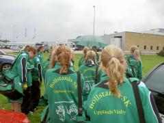 Samling till första matchen.