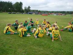 Stretching inför finalmatchen