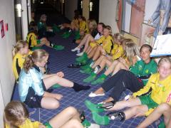 1 av många samlingar i korridoren på hotellet. Undrar hur många gånger vi ska störa Thomas i genomgången denna gång???