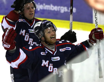 Bild: Linus Bladström som i overtime gjorde mål för Mörrum