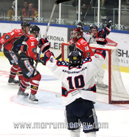 Bild: Joakim Svärdh gjorde Mörrums första mål i matchen borta mot KHK