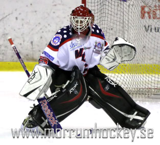 Bild: Mörrums målvakt Fredrik Johansson vaktade kassen i SM-kvalet hemma mot Mölndal