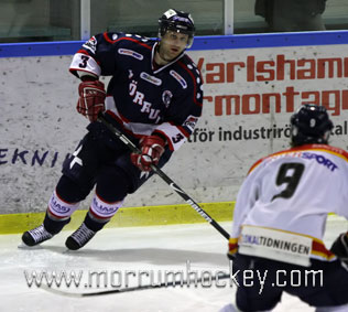 Bild: Mörrums Perry Johnsson blev tvåmålsskytt i kvalmatchen mot Helsingborg