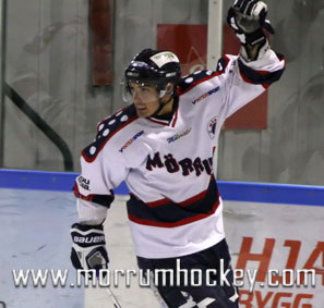 Bild: Mörrums spelare Rasmus Axman en av målgörarna i matchen