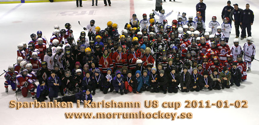 Bild: Samtliga deltagare i Sparbanken i Karlshamn U8 cup 2011-01-02