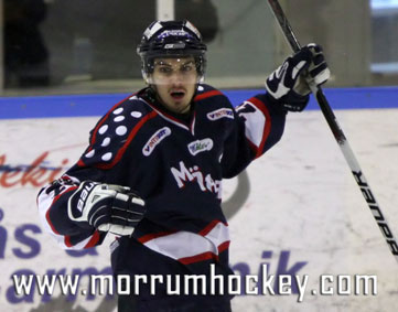 Bild: Mörrums Rasmus Axman gjorde Mörrums första mål i matchen mot IK Pantern