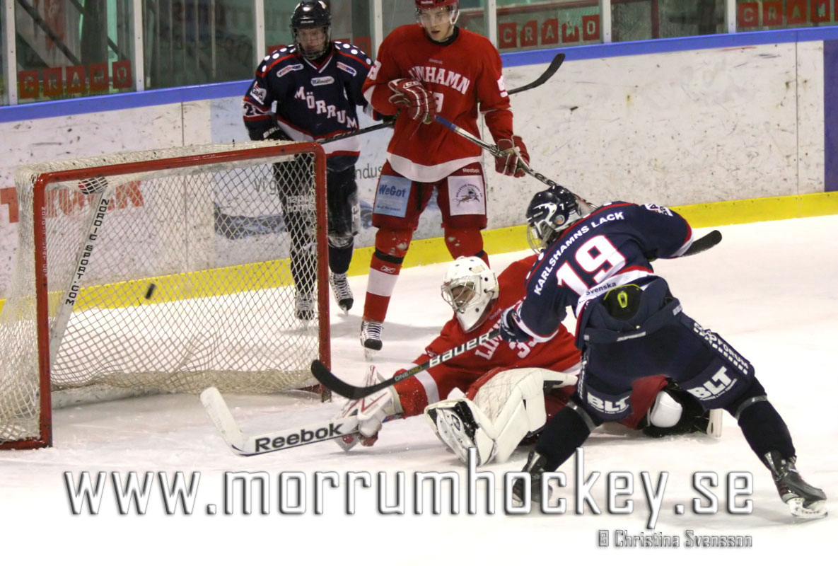 Mörrums Herman Hansson gjorde 2-1 målet i kvalematchen hemma mot Limhamn