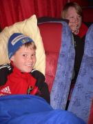 Skönt med egen kudde och filt!