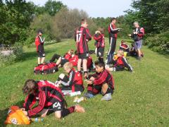 Frukost i det gröna vid ankomsten till Västerås kl 7.45